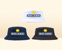 Fashion Ricard Reversible Bucket Hats Women Man Cotton Summer Fisherman Caps Teen Outdoor Sport Bob Hat 2205131598979