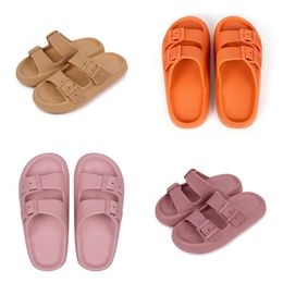 2024 Free shipping Designer Casual Platform Slides Slippers Men Woman anti slip wear-resistant Deodorization sandalia leather super soft soles Flat shoes