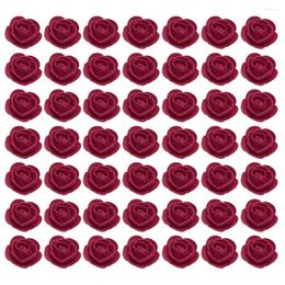 Decorative Flowers 50pcs Foam Heads Artificial Roses For Crafts DIY Bouquet Making Materials