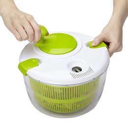 Salad Spinner, 5L Vegetable Washer Dryer Drainer Strainer with Bowl & Colander, Multi-Use Lettuce Spinner, Fruit Washer, Pasta and Fries Spinner