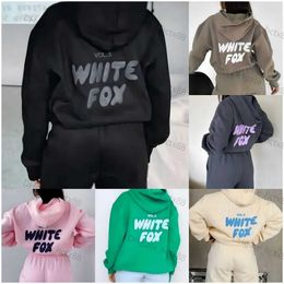 Women's Tracksuits white fox hoodie tracksuit sets clothing set Women Spring Autumn Winter New Hoodie Set Fashionable Sporty Long Sleeved Pullover Hooded j4