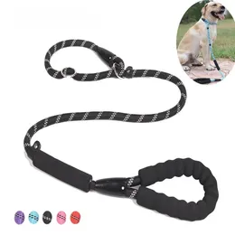 Dog Collars Reflective Leash Slip Collar Walking Training Pet Lead Nylon Strong Rope For Small Medium Large Big Dogs Labrador Rottweiler