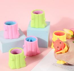 Fidget Toys Sensory Fashion Squeeze Squirrel Cup Kids Novelty Gag Funny Cartoon Animal Home Party Gits Decompression Toy Surprise 2303913