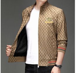 Spring new Men's luxury fashion jacket embroidery bee loose printed youth man casual pluz size 6XL outwear coats jacket