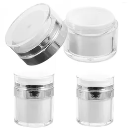 Storage Bottles Powder Organisers With Lid Vacuum Cream Jar Face Lotion Refillable Creams Dispenser