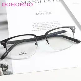 Sunglasses DOHOHDO Oversized Anti Blue Light Square Women Eyeglasses Small Frame Retro Simple Flat Mirror Men Eyewear Semi Rimless Glasses