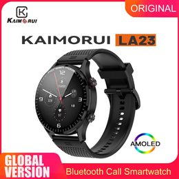Watches KAIMORUI LA23 Bluetooth Call Smart Watch Men AMOLED Screen 100+ Sports Mode Fitness Watches 3ATM Waterproof Smartwatch Men Wome
