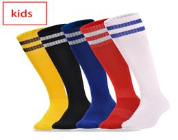 Children Football Socks With Striped Pattern Knee High Soccer Socks Anti Slip Long Stocking Trusox Outdoor Kids Sports Long Towel 2445518