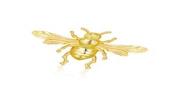 5535cm Gold Bee Brooch Women Insect Brooches Suit Lapel Pin Fashion Jewellery Accessories for Gift Party5455302