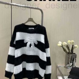 Women's Sweaters Designer Autumn womens sweater fashiona black white striped knitwear designer Sweater women loose pullover knit tops DQ4C