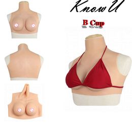 Costume Accessories Cosplay Cup B High Collar Silicone Breast Forms Short Styles Artificial Chest for Transgen