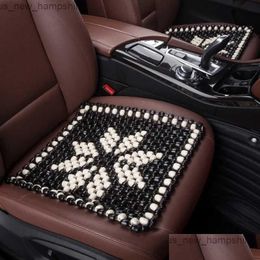 Seat Cushions Car Ers Maple Wood Bead Cushion Mas Mat Summer Cool Breathable Office Er Drop Delivery Automobiles Motorcycles Interior Dh2Lh