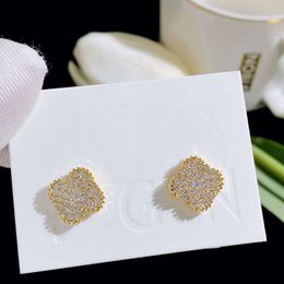 mother earring luxury Jewellery designer earrings for woman hoop studs earrings small women Geometric earings Mother of Pearl orecchini 18K Gold Plated