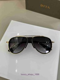 Designer Fashion sunglasses for women and men online store The classic pilot style of DITA DTS 211 Two-color electroplating and comfortable ring surface with box 41W9