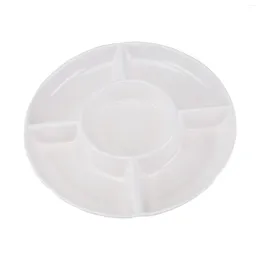 Dinnerware Sets 9 Inch Candy Dish Melamine Tray Plastic Cutlery Appetiser Serving Tableware Grid Fruit Plate