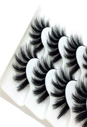 2020 NEW 5 pairs 100 Real Mink Eyelashes 3D Natural False Eyelashes Mink Lashes Soft Eyelash Extension Makeup Kit Cilios 324077673