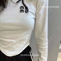 Miui Top Luxury Women Knits Tees Designer Miui Miui Bag Advanced Long Sleeve Base Shirt Wear Embroideredautumn Winter Blouse Wool Hoodie Turtle Neck Sweaters 1604