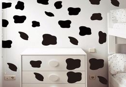 50Pcs Cow Spot Polka Dot Wall Sticker Bedroom Refrigerator Cute Print Spot Dot Wall Decal Fridge Kids Room T200915 2103084107172