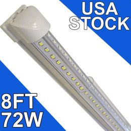 8Ft Led Shop Lights Fixture ,8 Feet 72W 8' Garage Light 96'' T8 Integrated LED Tube , Linkable Led Bulbs Garage , Plug and Play High Output Surface Mounts USA usastock