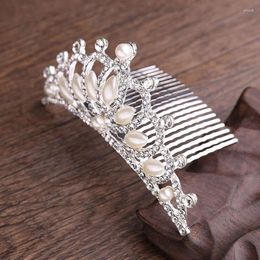 Hair Clips Silver Colour Tiaras Crowns For Wedding Bride Party Crystal Diadems Rhinestone Head Ornaments Fashion Accessories Jewellery