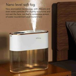 Humidifiers 2.2L Water Tank Quiet Cool Mist Humidifier 4.5W USB Rechargeable Humidifier Night Light Aromatherapy YQ240122