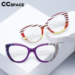 Sunglasses Frames 57369 Cat Eye Stripe Anti Blue Light Glasses Women Fashion Colorful Optical Spectacles Oval Prescription Eyeglass