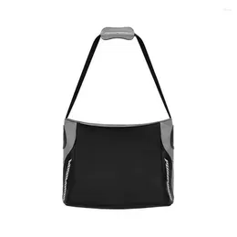 Waist Bags Y2k Fashion Unisex Women Men High Street Pu Nylon Contrast Shoulder Bag Bomber Boy Girl Large Capacity Sports Tote