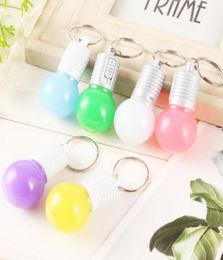 kid toy Color shell automatic colors changing LED light bulb keychain Creative toys small gifts event giving pendant novelty jewel4427942