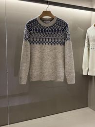 Men's Sweaters 2024 Italian Collection Light Round Neck Versatile Warm Wool Melang Yarn Collar Lightweight Classical Old Money