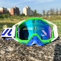 Outdoor Eyewear WJL Motocross Goggles Motorcycle Glasses Off-road ATV MTB MX Silicone Anti-slip Belt Windproof Outdoor Cycling Racing Goggles 240122