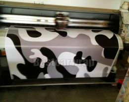 Black white Grey Large Winter Snow Camo VINYL Full Car Wrapping Camouflage Foil Stickers with air size 152 x 30mRoll 2489738