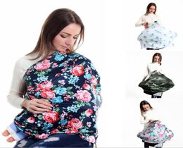 MultiUse Stretchy Baby Nursing Breastfeeding Privacy Cover with Button Scarves Blanket Stripe Infinity Scarf Nursing Baby Car Sea9392286