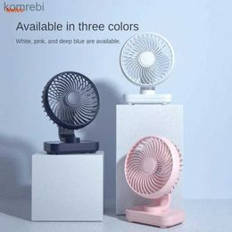 Electric Fans Portable Mini Fan Auto Rotation Desk Fan 4 Speed Wind Mute Adjustable Air Coolers Rechargeable For Office Home Desktop OfficeL240122