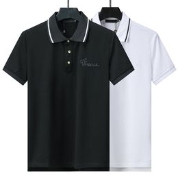 New Men's Polo Shirt designer Embroidered chest letter logo slim Short Sleeve T shirt Summer Solid Half Sleeve Tshirt Casual Men Tops Asian Size M-3XL