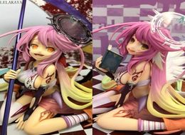 Anime NO GAME NO LIFE Shiro Sexy Girl Jibril reading Ver 17 Scale PVC Action Figure Angel Wings Model Toys 15CM collection T4124072