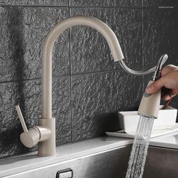 Kitchen Faucets Ly Arrived Pull Out Faucet Chrome/nickel/quartz Stone Look Like Sink Mixer Tap 360 Degree Rotation