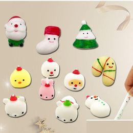 Bath Toys Fidget Pvc Squishy Animal Favour Christmas Designer Cartoon Extrusion Vent Toy Squeeze Mochi Rising Anti Abreact Ball Cute Gi Dhz1Z