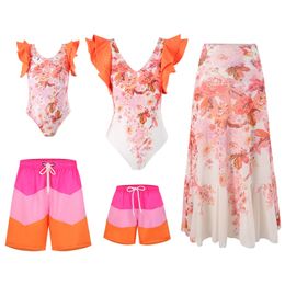 Family Mother Daughter Bikini Swimwear Beach Bath Swimsuits Mommy and Me Clothes Matching Outfits 240122