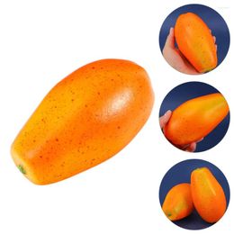 Party Decoration Simulation Girl Toys Papaya Model Funny Fruit Po Prop Multi- Kitchen Accessories Decor