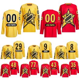 All-Star Hockey Jersey 2024 Stitch Custom 22 Oliver Bjorkstrand 35 Thatcher Demko 43 Quinn Hughes 9 JT Miller 40 Elias Pettersson 9 Jack Eichel 37 Connor Hellebuyck