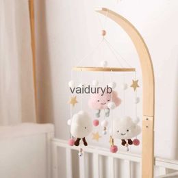 Mobiles# 1 PCS Baby Rattles Crib Mobiles Toy Bed Bell Musical Box 0-12 month Clouds Cotton Wooden ldren Carriage Toy Accessoriesvaiduryb