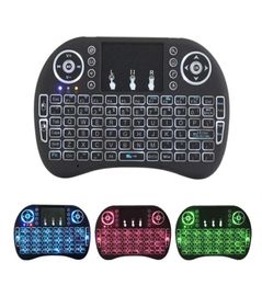 i8 Keyboard Backlit 24G Remote Controlers Wireless Fly Air Mouse Rechargeable With Backlight Touchpad For MXQ pro X96 TV Box4327111