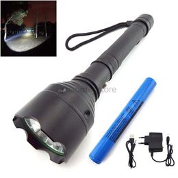 Flashlights powerful long range LED Torch flashlight 1000lm 2000lm flash light torch lamp searchlight linternas tactical for hunting fishing 240122