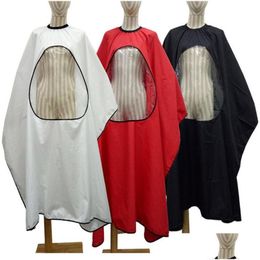 Cutting Cape Hairdressing Gown Apron Children Adts Hair Cutting Cape Barber Styling Tools With Phone Viewing Window 6Pcs Drop Delivery Dhmae