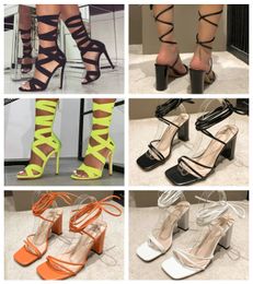 Luxury brands Dress Shoes sandal high heels low heel Black Brushed leather slingback pumps black white patent leathers 35-43