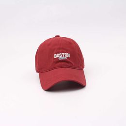 Men's Baseball Cap Female Korean Instagram Trendy Brand Embroidered Letters Thread Face Small Duckbill Cap for Student Couples