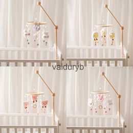 Mobiles# Baby Wooden Bed Bell Toys Plush Rabbit Rattles Hanging Pendant Newborn Toys Mobile Crib Bracket Montessori Toys Baby Birth Giftvaiduryb