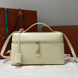 10a Retro espelho designer de qualidade Loro Bag L19 lancheira Bolsa LP Mulheres grandes L27 Maquiagem Mão de couro genuíno mãos de duas maneiras de ombro cruzado