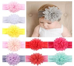 Infants Girl Headbands Chiffon Flower with Elastic Headwrap Turban Toddler Headband Children Fashion Kids Hair accessories7489531