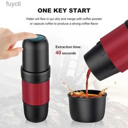 Coffee Makers Portable Espresso Maker Hand Made Coffee Machine For Outdoor Camping Outdoor Portable Coffee Maker Mini High Quality YQ240122